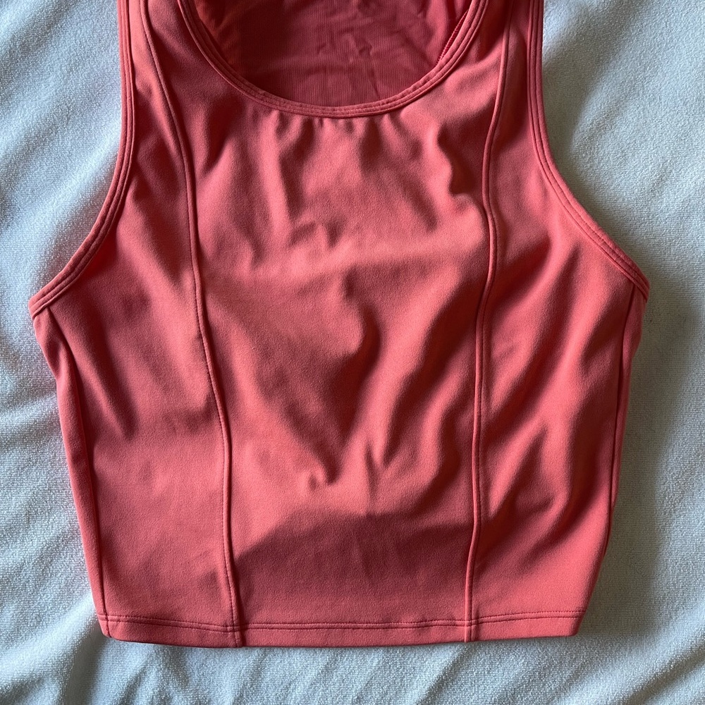 Target Coral Active Wear Fitted Crop Tank Top